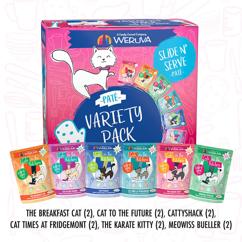 Weruva Cats in The Kitchen Slide N' Serve Brat Pack Variety Pack