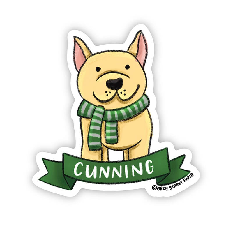 Grey Street Paper Cunning French Bull Dog Sticker