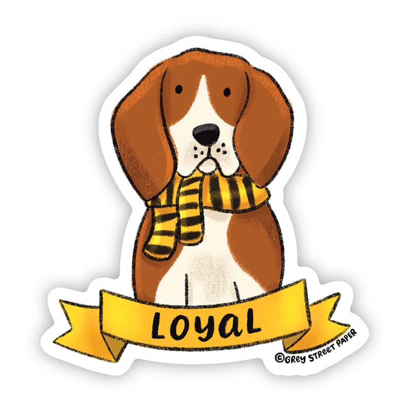 Grey Street Paper Loyal Beagle Sticker