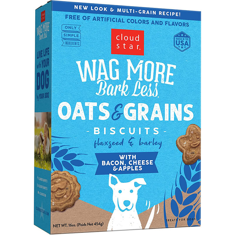Wag More Oats & Grains Biscuits Bacon, Cheese & Apple