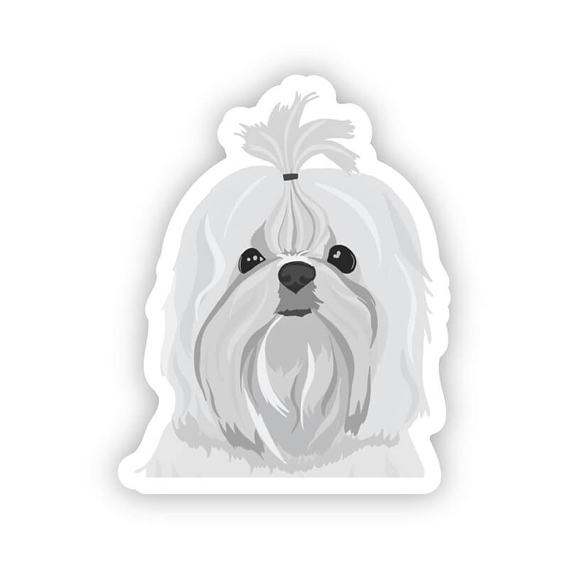 Happy Sploot Designs Vinyl Sticker - Maltese