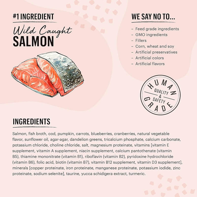 Honest Kitchen Minced Salmon & Cod in Bone Broth Gravy