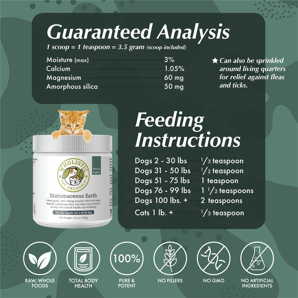 Wholistic Pet Organics Diatomaceous Earth