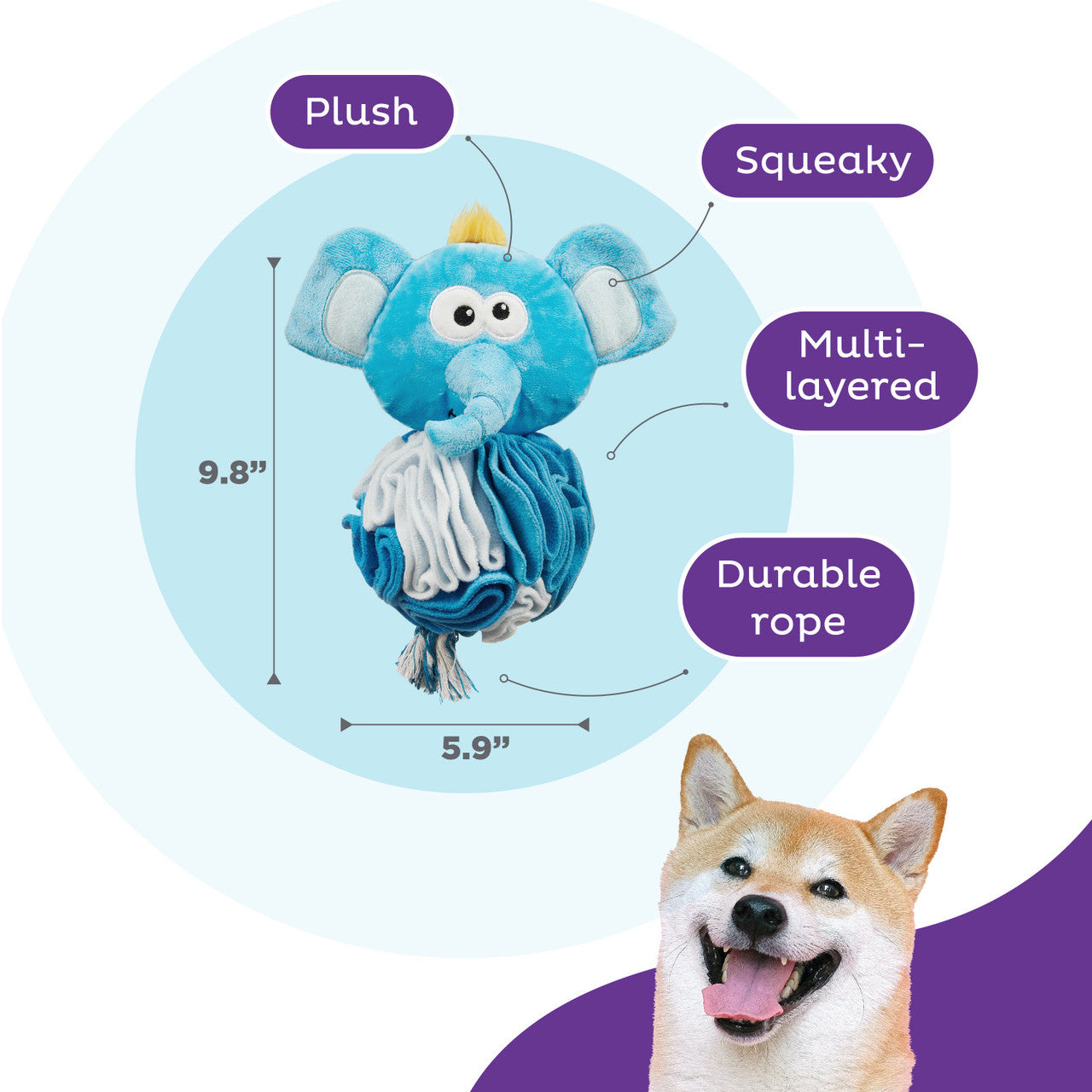 Outward Hound Stuff N' Snuffle Elephant