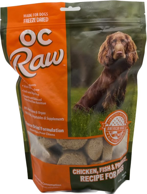 OC Raw Freeze-Dried Sliders Chicken, Fish & Produce