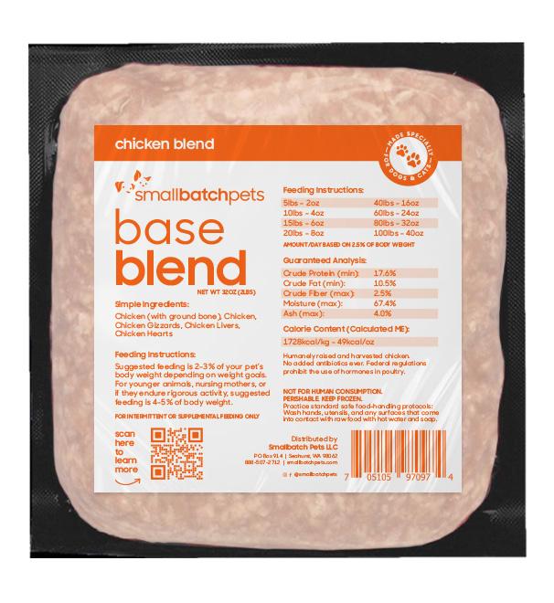SmallBatch 100% Raw Chicken Blend