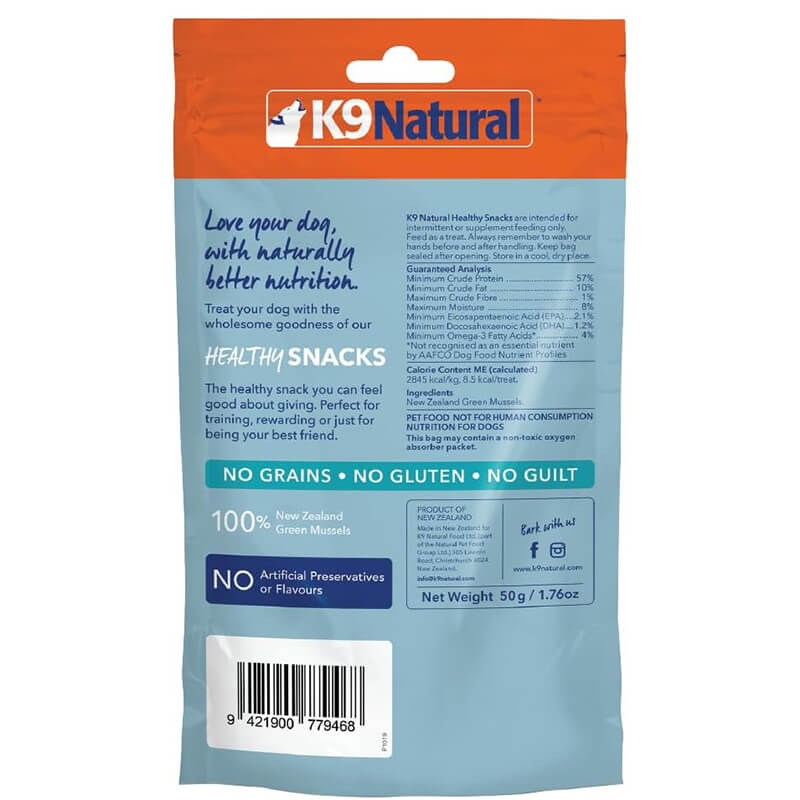 K9 Natural Freeze-Dried Green Lipped Mussel Treat