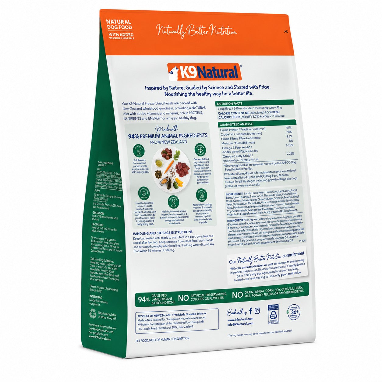 K9 Natural Lamb Feast Freeze-Dried Dog Food