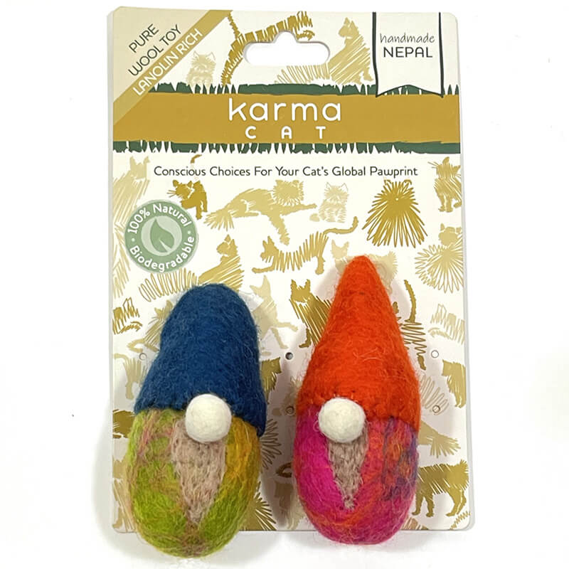 Karma Cat Gnomes Wool Cat Toy 2-Pack