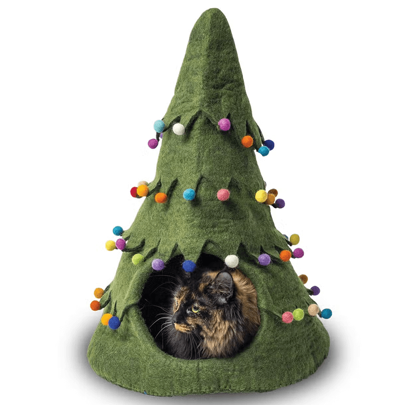 Karma Cat Holiday Tree Wool Pet Cave