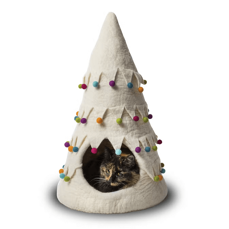 Karma Cat Holiday Tree Wool Pet Cave