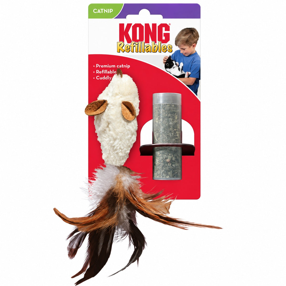 Kong Refillables Feather Mouse