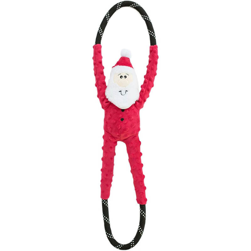 Zippy Paws Holiday Ropetugz Santa