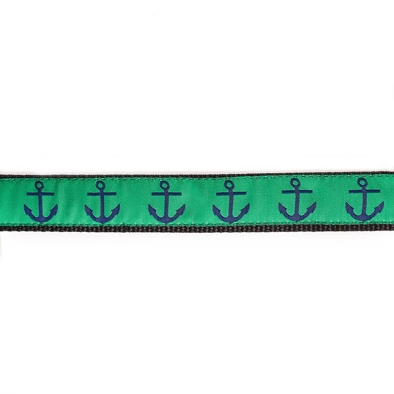 Mackenzie Collar Navy Anchors on Green