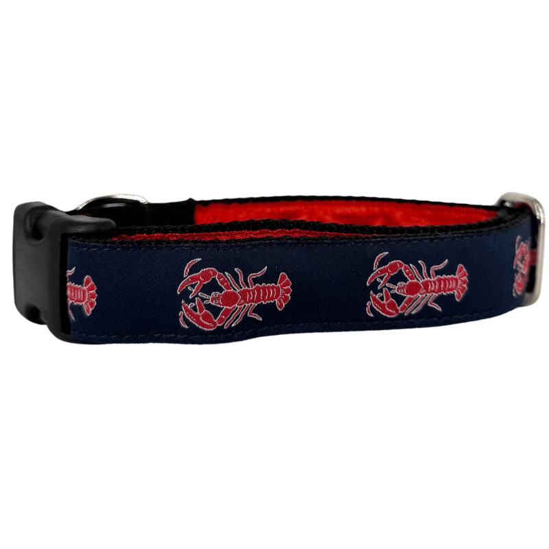 Mackenzie Collar Red Lobsters on Navy
