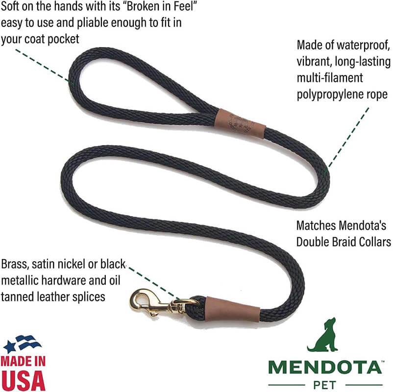 Mendota Rope Snap Leash Camo 1/2" x 6'
