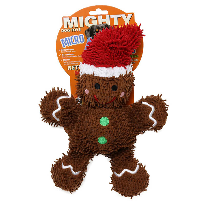 Mighty Holiday Microfiber Ball Gingerbread Man