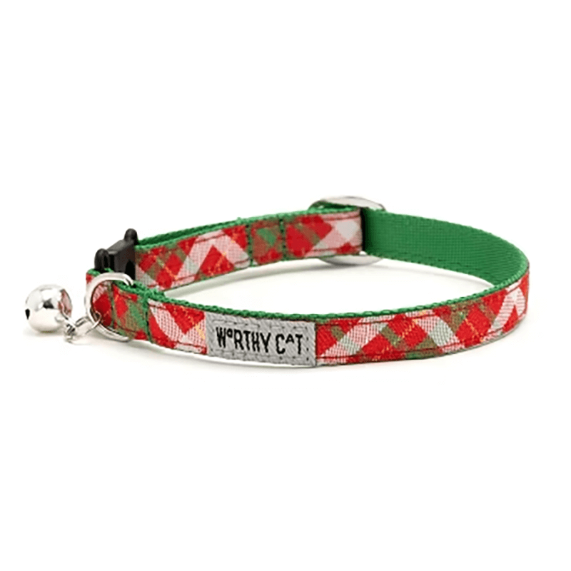 The Worthy Dog Cat Collar Holiday Plaid