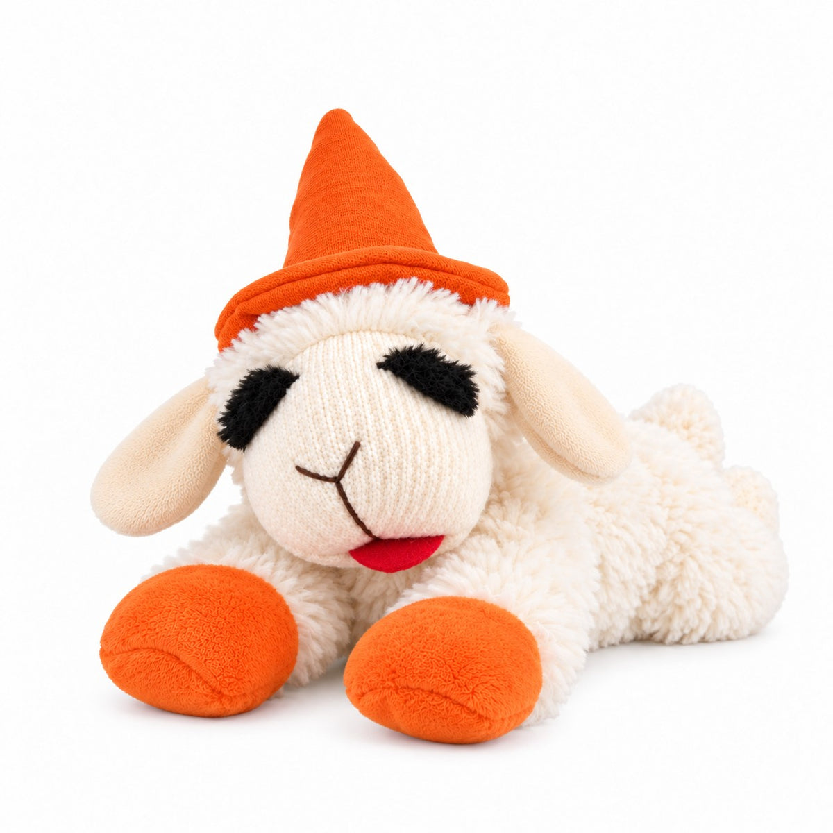 Multipet Halloween Lamb Chop with Witch Hat Orange