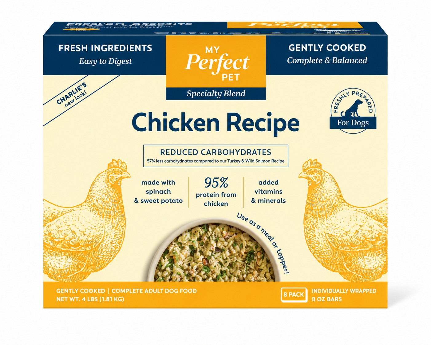 My Perfect Pet Gently Cooked Chicken Recipe – Reduced Carbohydrates, 4 lbs