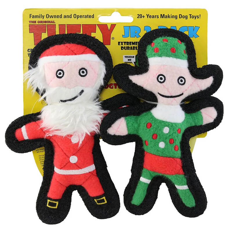 Tuffy® Holiday Junior 2-Pack Elf & Santa