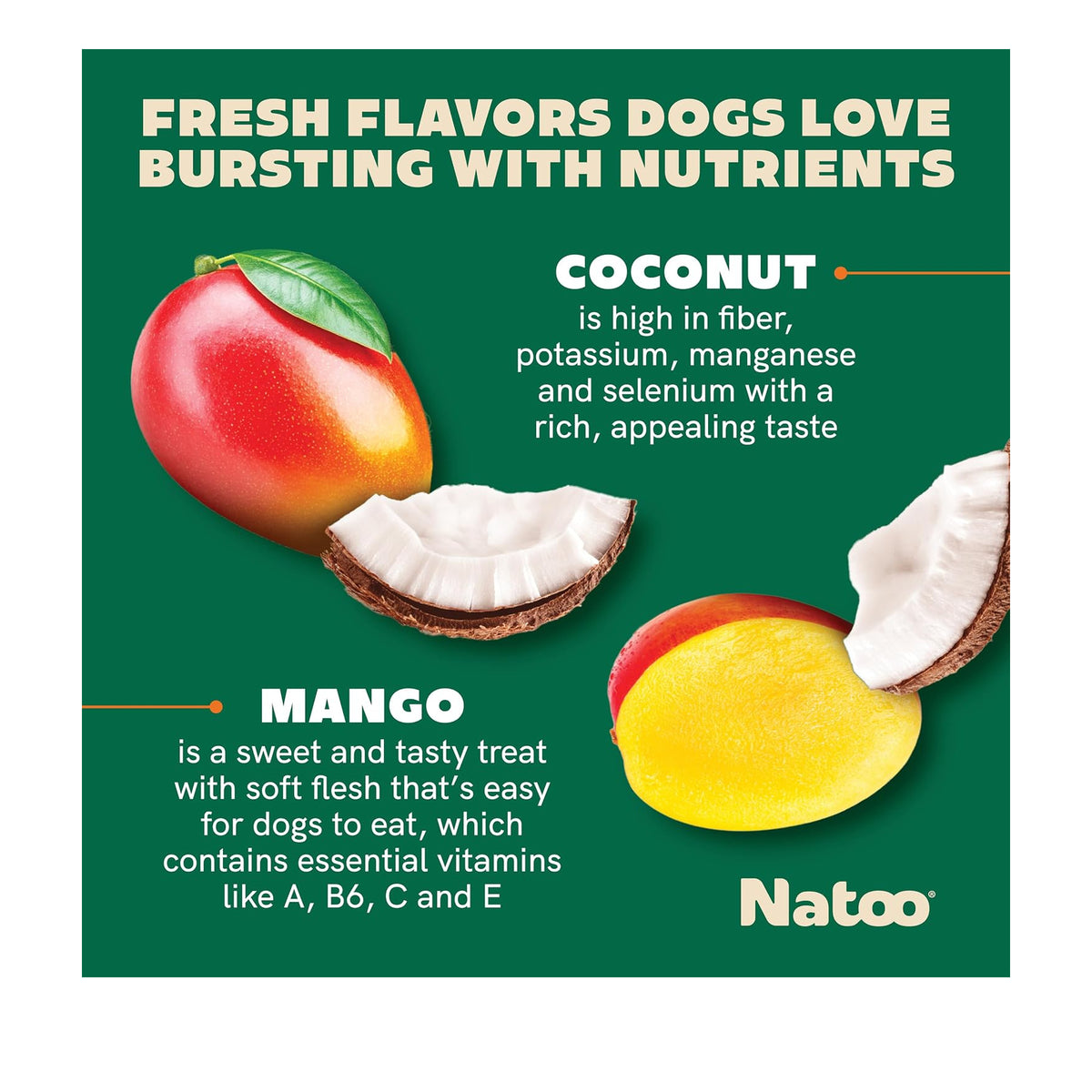 Natoo Crunchy Biscuits Coconut & Mango BIG Bites