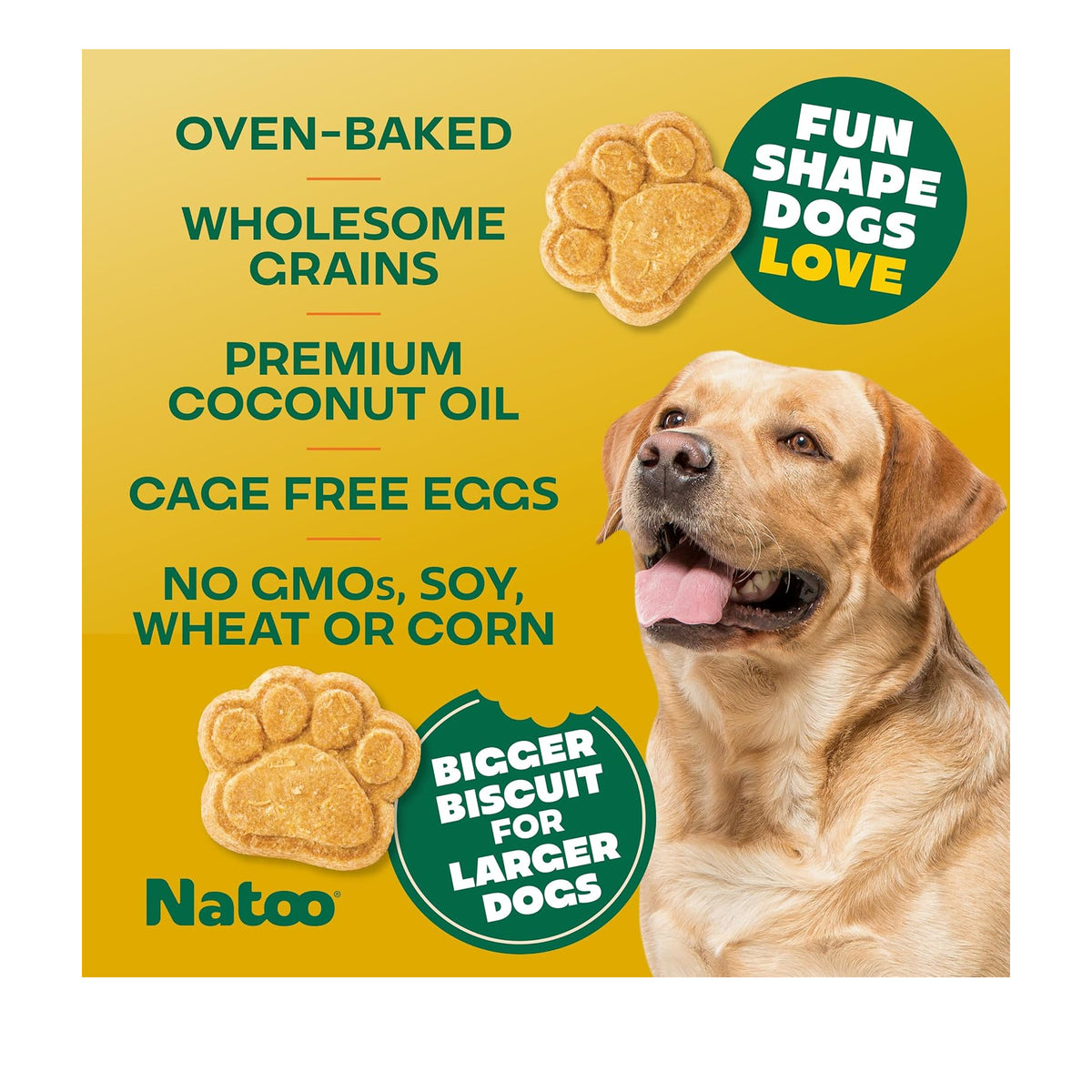 Natoo Crunchy Biscuits Coconut & Mango BIG Bites