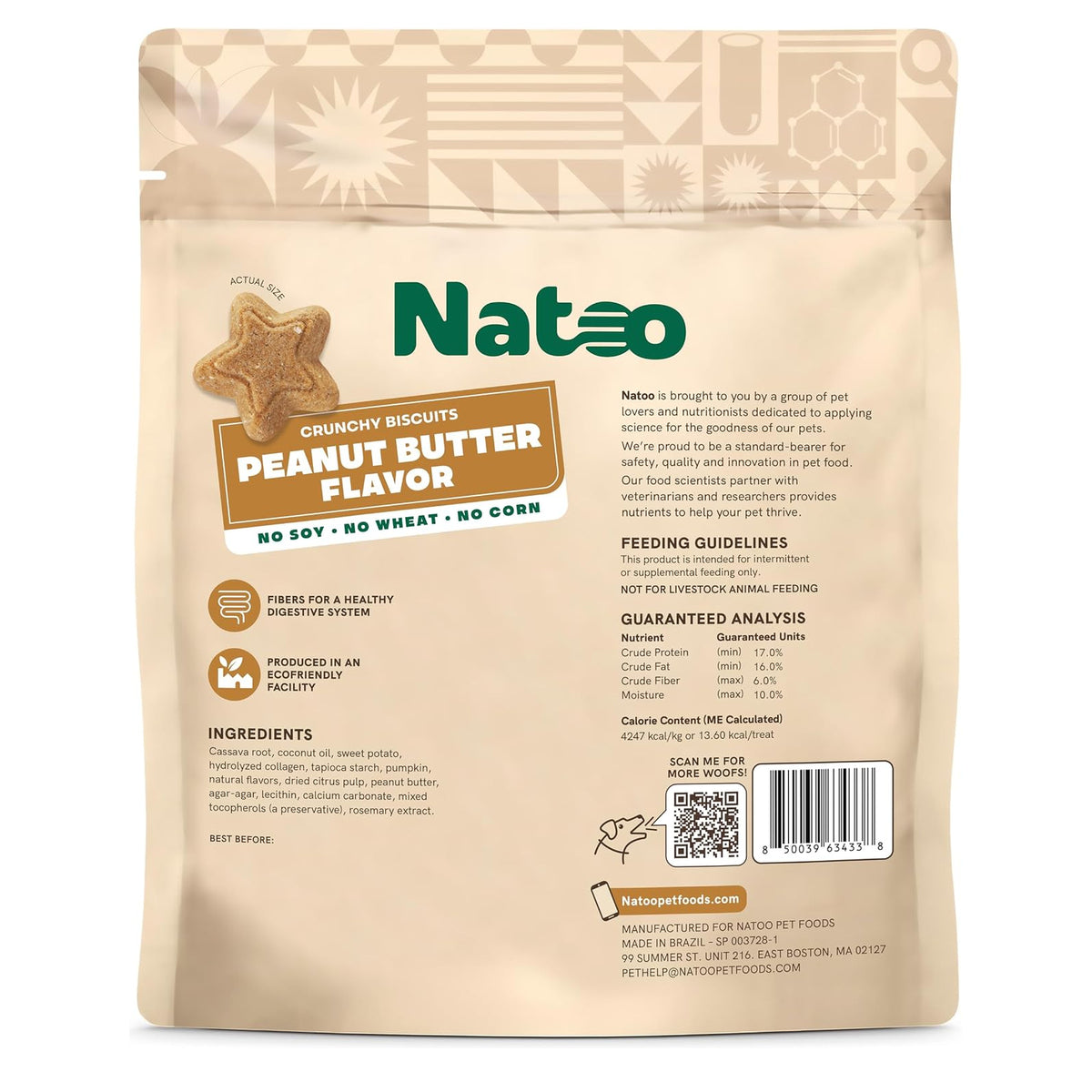 Natoo Crunchy Biscuits Peanut Butter