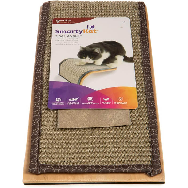 SmartyKat Sisal Angle Ramp Scratcher with Catnip