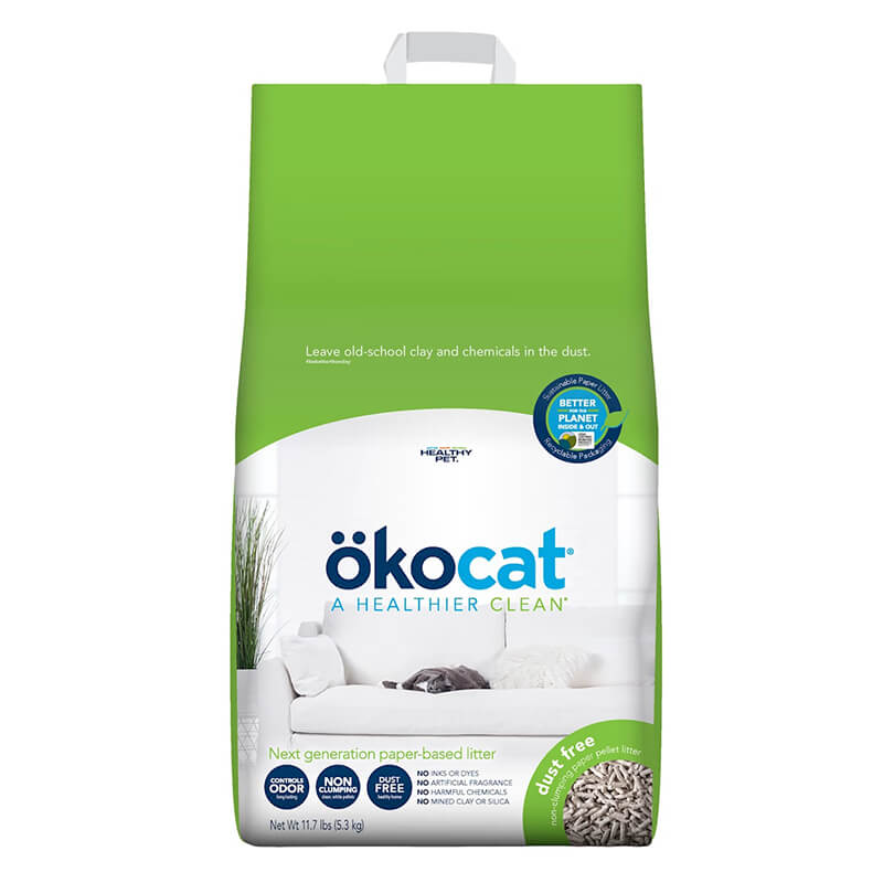 Okocat Less Dust-Free Non-Clumping Paper Pellet Litter