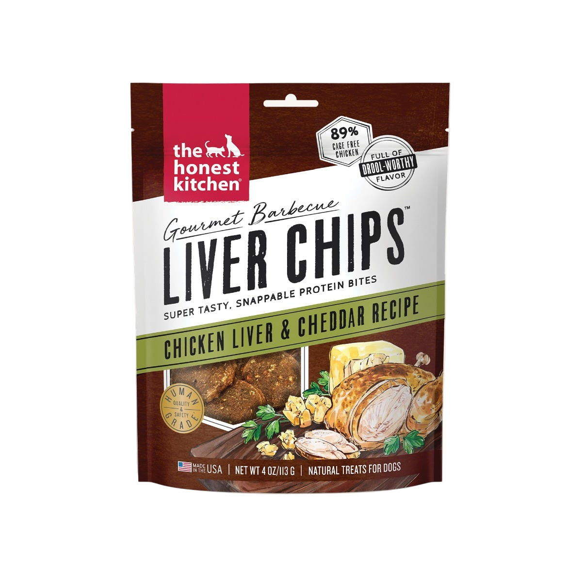 The Honest Kitchen Gourmet Barbecue Liver Chips Chicken Liver & Cheddar