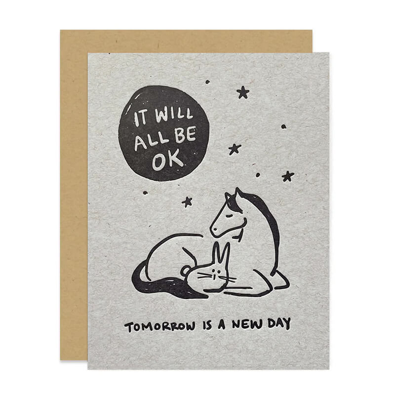 Paper Pony Co. All Be Ok Letterpress Card