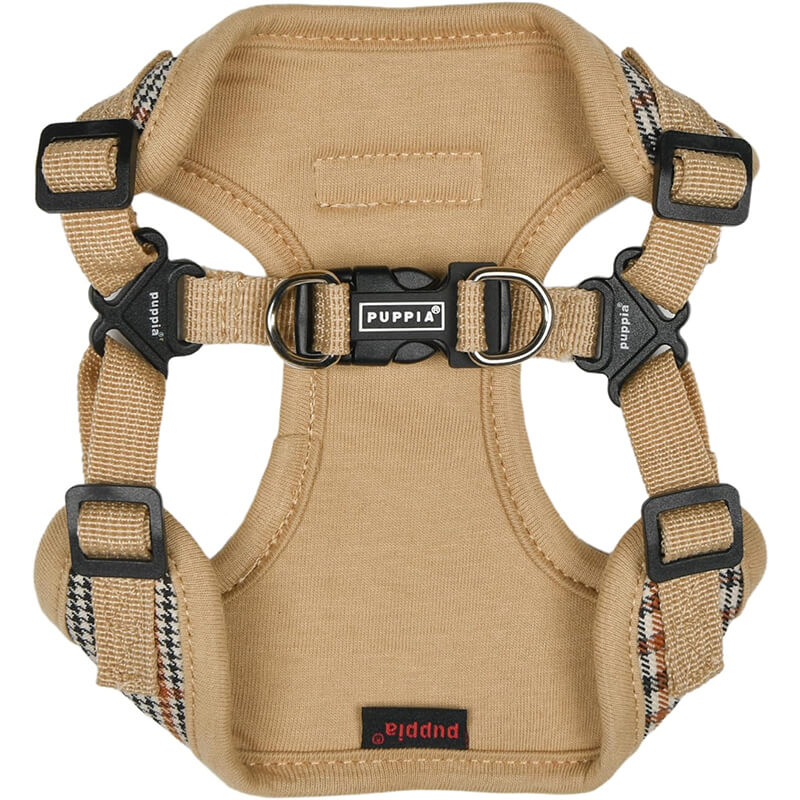 Puppia Comfort Step-In Harness Lucas Checkered Beige