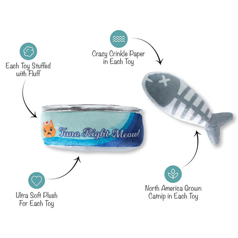 Fringe Studio Tuna Right Meows Cat Toy Set