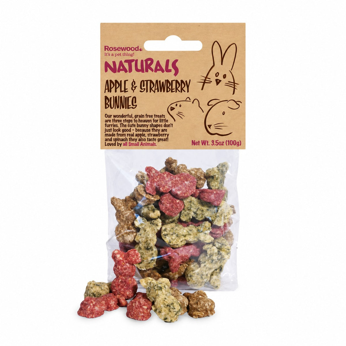Rosewood Naturals Apple & Strawberry Bunnies