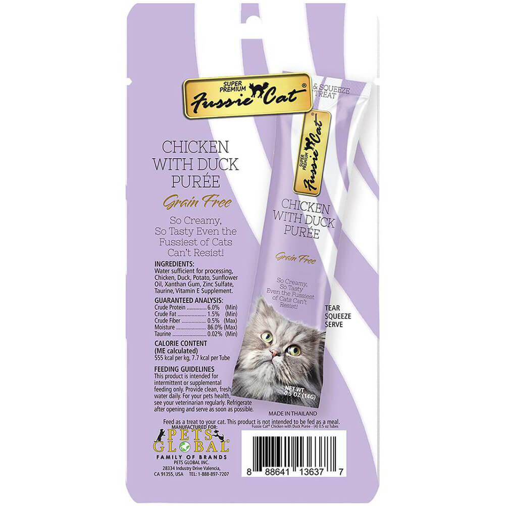 Fussie Cat Puree Lickable Treat Chicken & Duck
