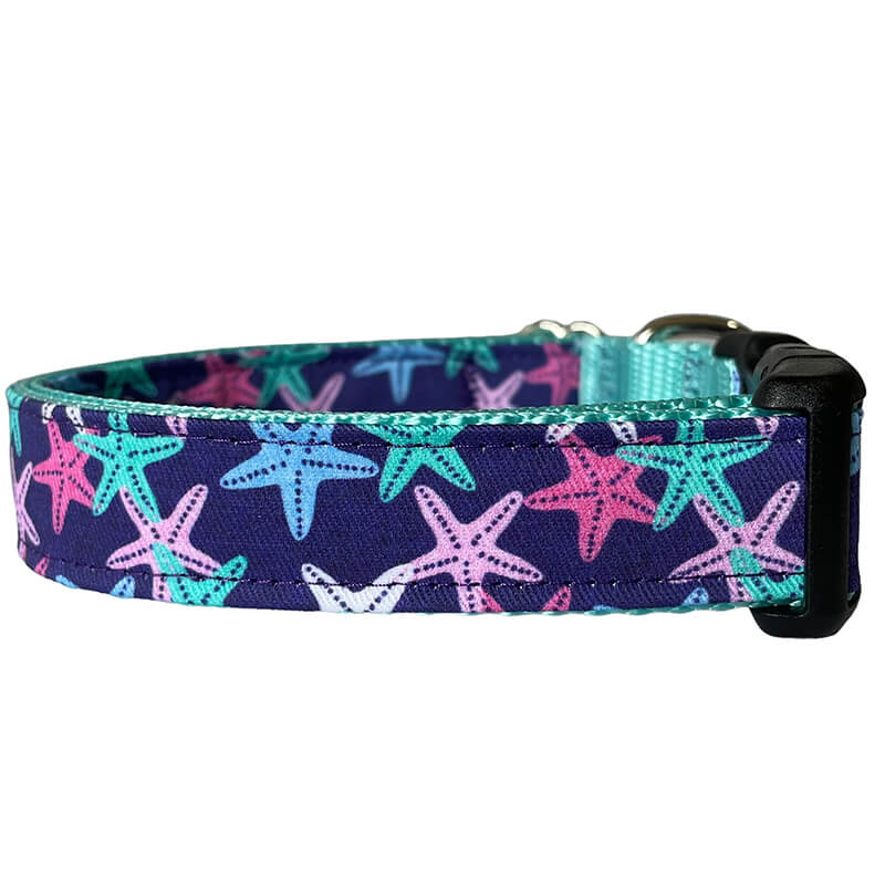 Sew Fetch Collar Aqua Starfish