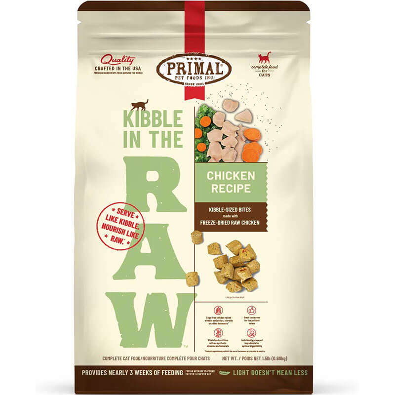 Primal Feline Kibble in The Raw Chicken