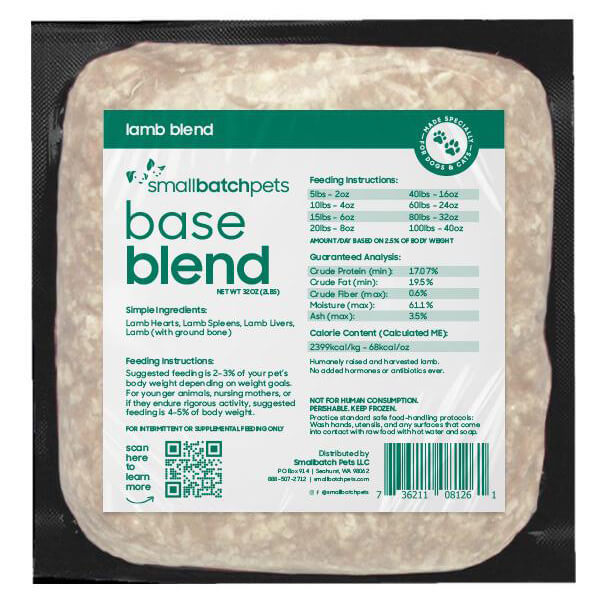 SmallBatch 100% Raw Lamb Blend