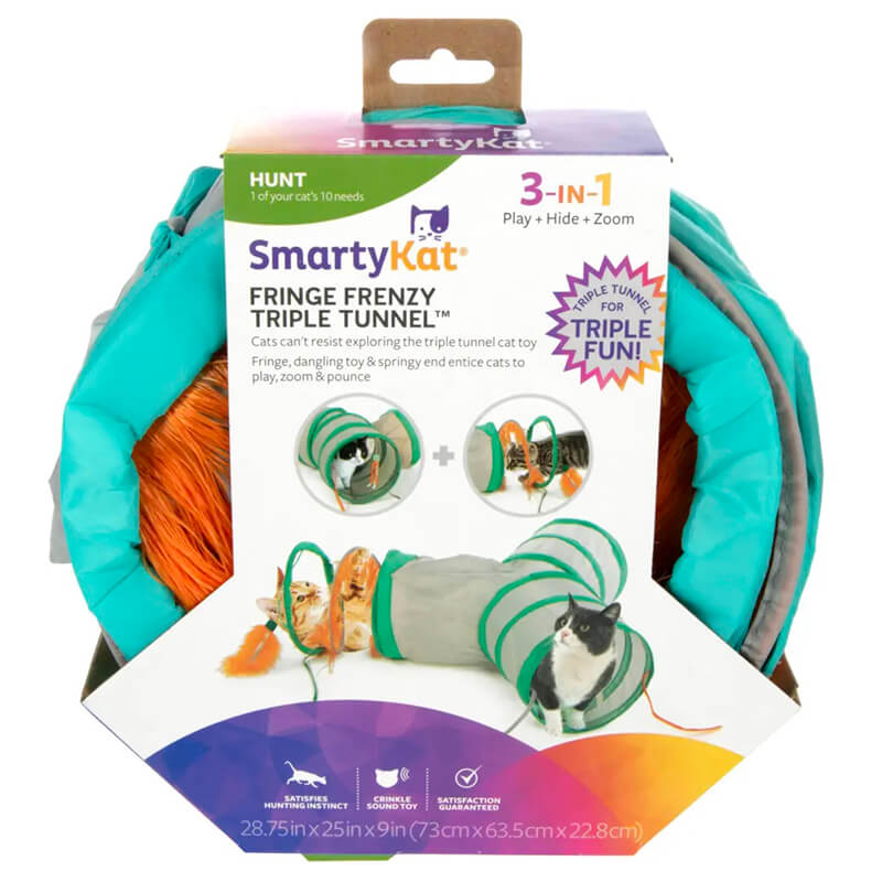 SmartyKat Fringe Frenzy Triple Tunnel