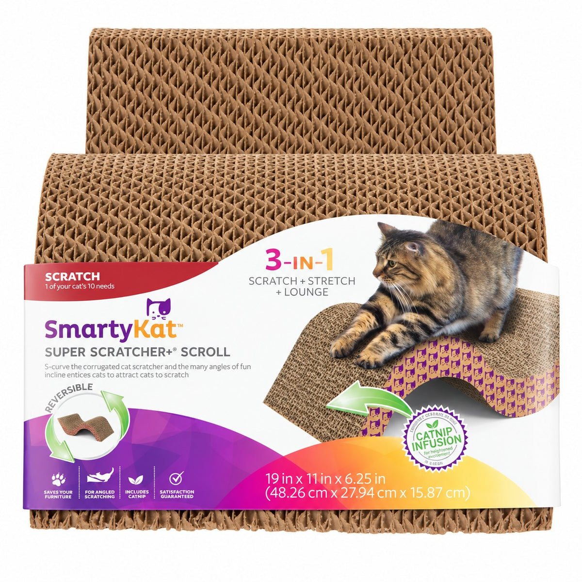 SmartyKat Super Scratcher+ Scroll