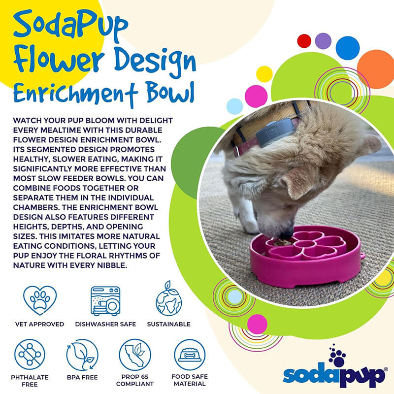 SodaPup Flower Design Bowl