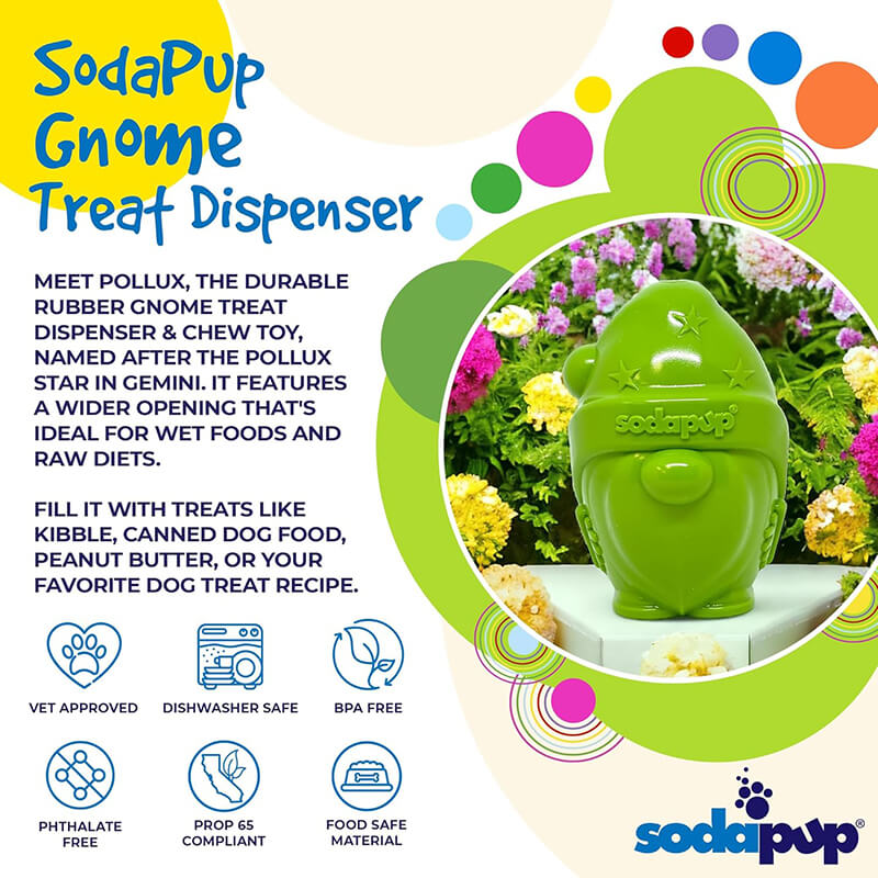 SodaPup Treat Dispenser Gnome Toy