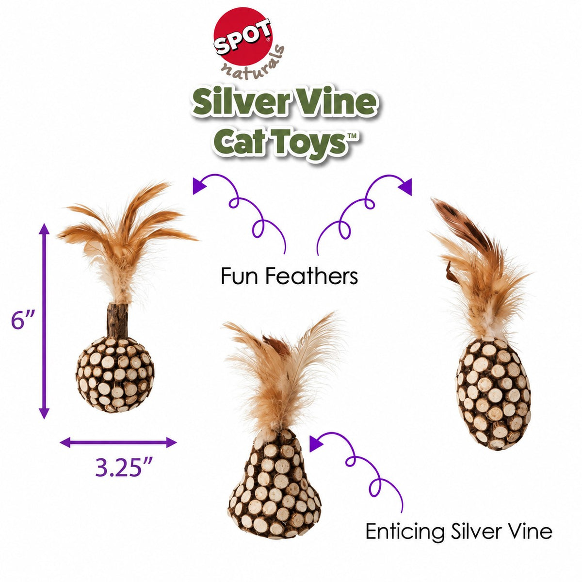 Spot Naturals Silver Vine Chunky Cat Toy