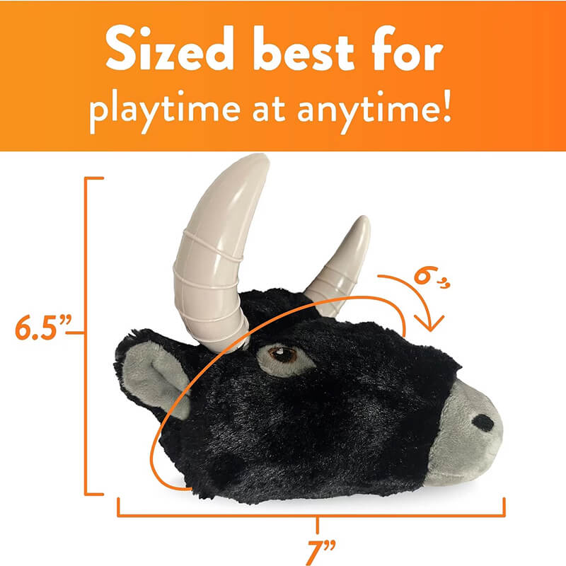 Spunky Pup Knuckleheads Plush Chew Toy Bull