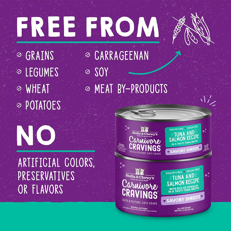 Stella & Chewy's Carnivore Cravings Savory Shreds Tuna & Salmon