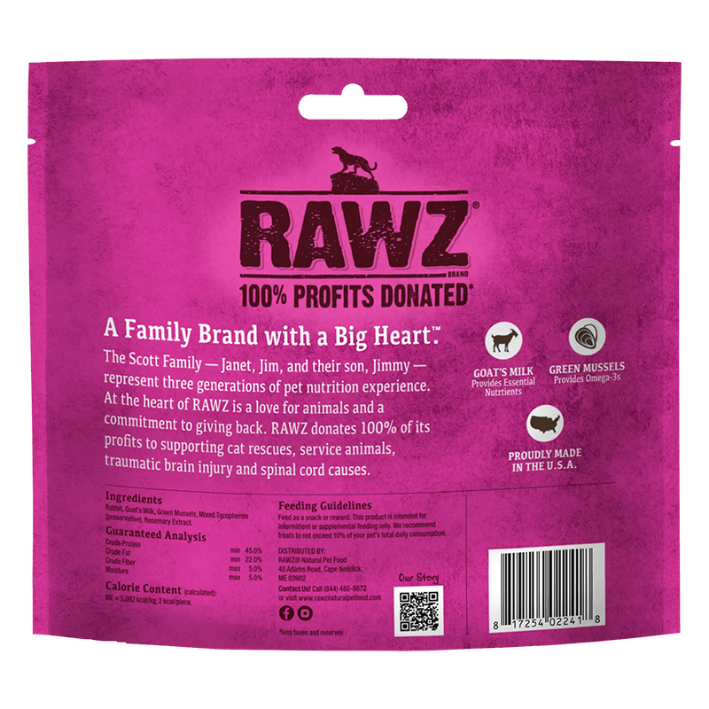 Rawz Freeze-Dried Rabbit & Goat Milk Treat