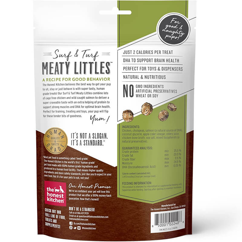 The Honest Kitchen Surf & Turf Meaty Littles Chicken and Salmon