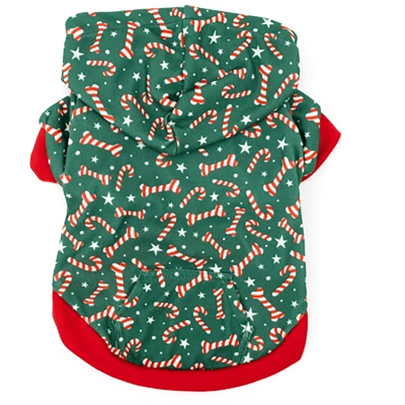 The Worthy Dog Candy Cane Hoodie