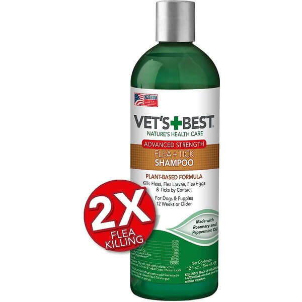 Vet's Best Advanced Strength Flea + Tick Shampoo for Dogs